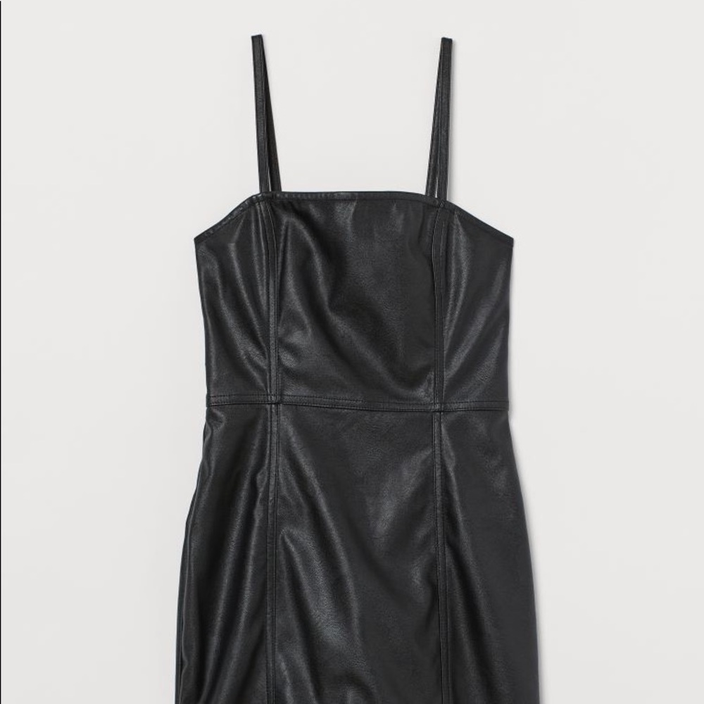 H&M Black Leather Dress